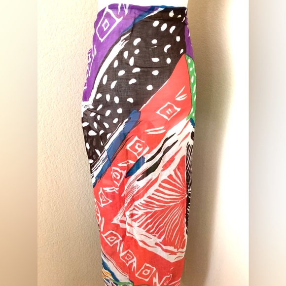 Beach pool cover wrap multi color cotton shawl beach shawl or pool cover - Picture 2 of 7